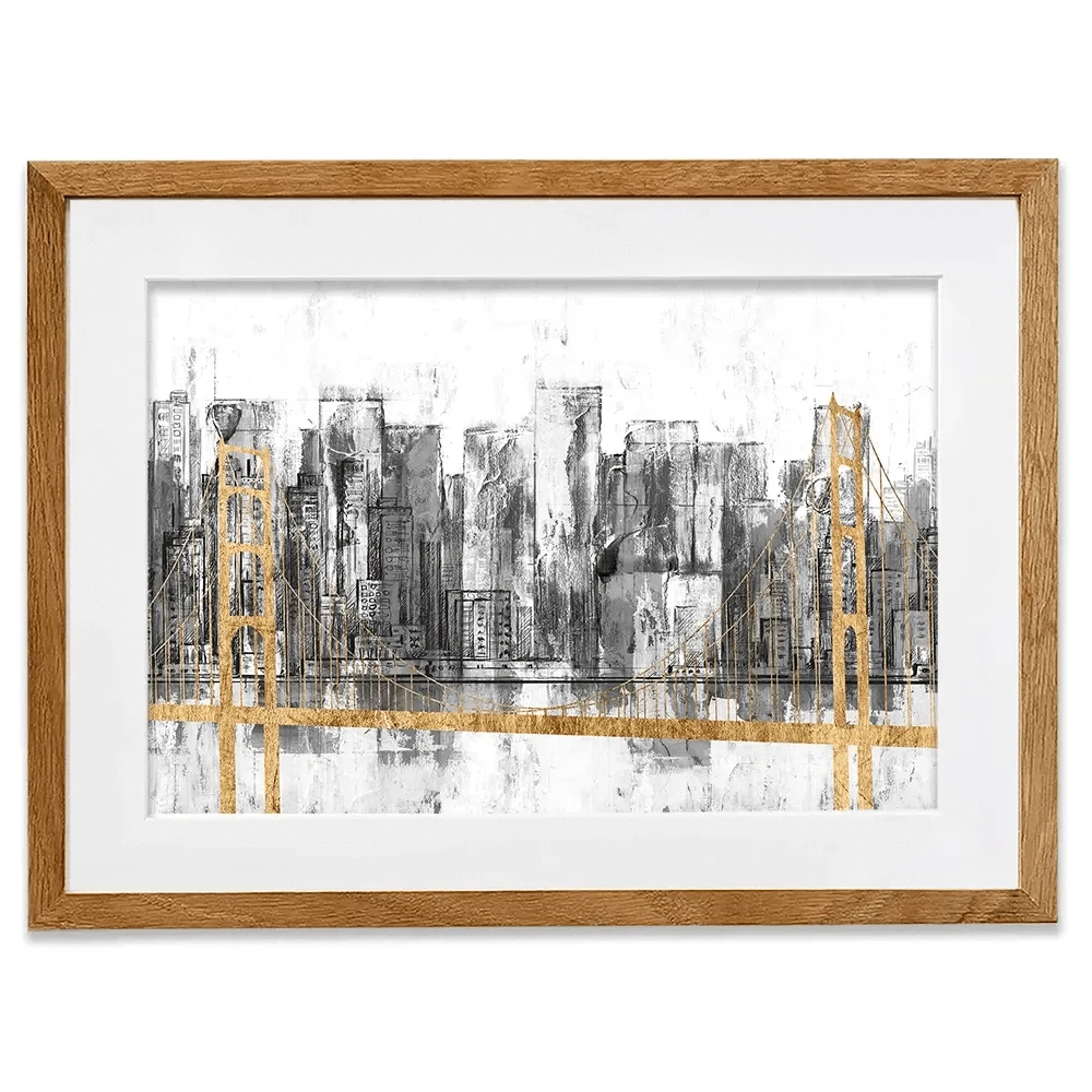 Golden Bridge Panorama Framed Art Print Golden Bridge Panorama Framed Art Print wall art product Jennifer Goldberger