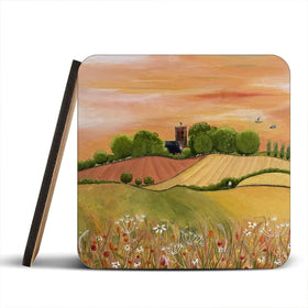 Golden Fields Coaster Set Golden Fields Coaster Set wall art product Karen Sutton