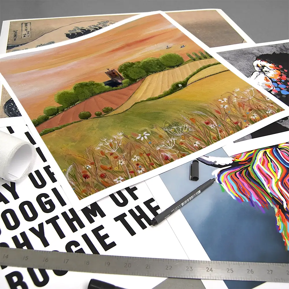 Golden Fields Square Art Print Golden Fields Square Art Print wall art product Karen Sutton