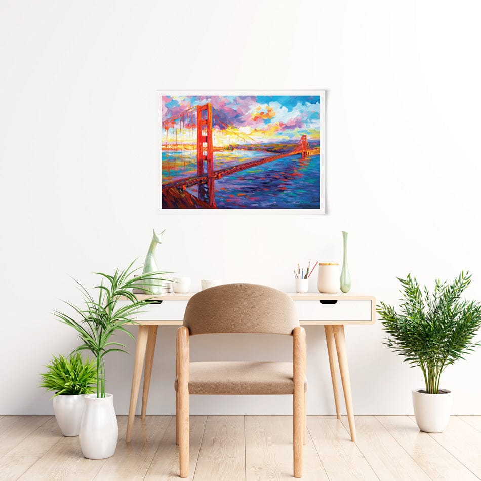 Golden Gate Bridge Art Print wall art product Leon Devenice