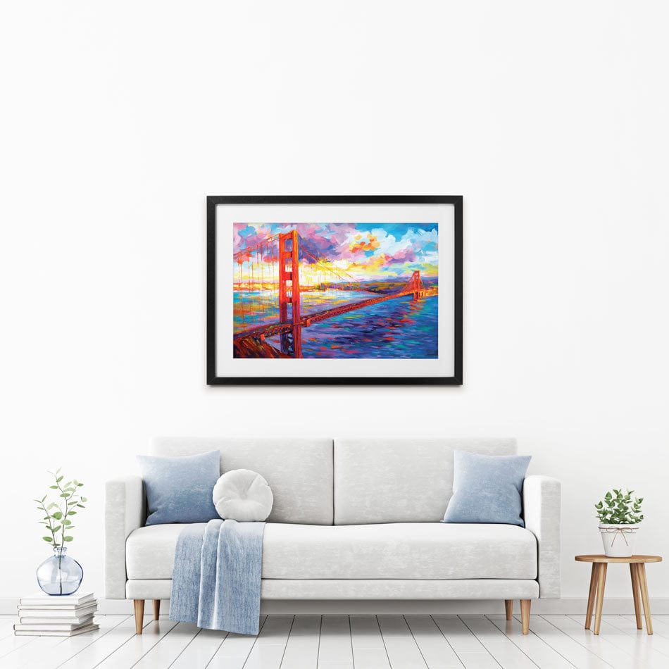 Golden Gate Bridge Framed Art Print wall art product Leon Devenice