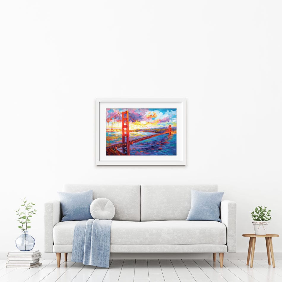 Golden Gate Bridge Framed Art Print wall art product Leon Devenice