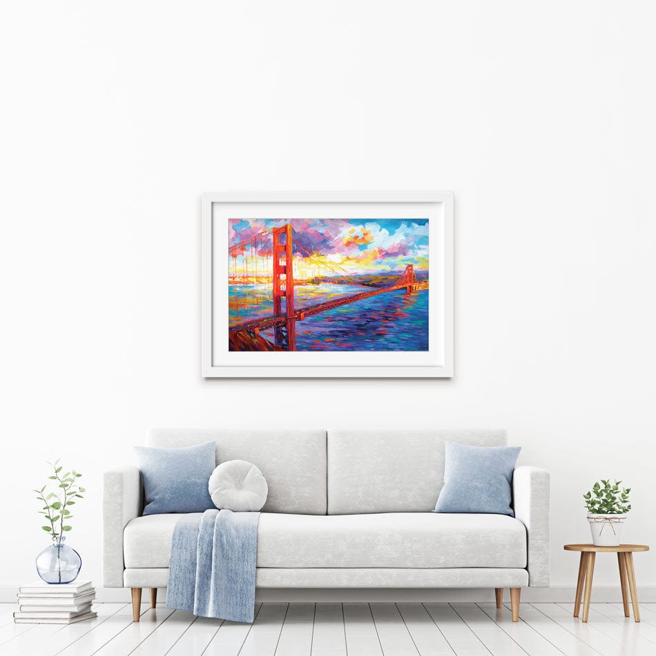 Golden Gate Bridge Framed Art Print wall art product Leon Devenice