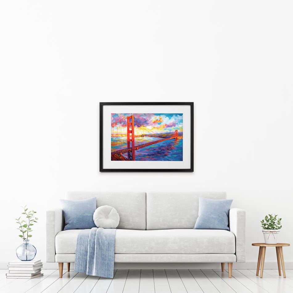 Golden Gate Bridge Framed Art Print wall art product Leon Devenice