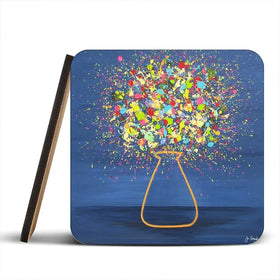 Golden Glow Coaster Set Rainbow Soul Tree Coaster Set | Rainbow Soul Tree Art Coasters wall art product Jo Gough