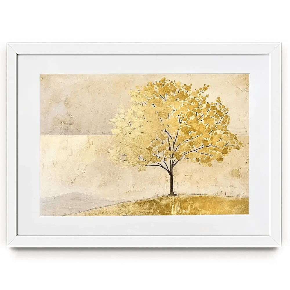Golden Landscape Framed Art Print Golden Landscape Framed Art Print wall art product RileyB - Independent