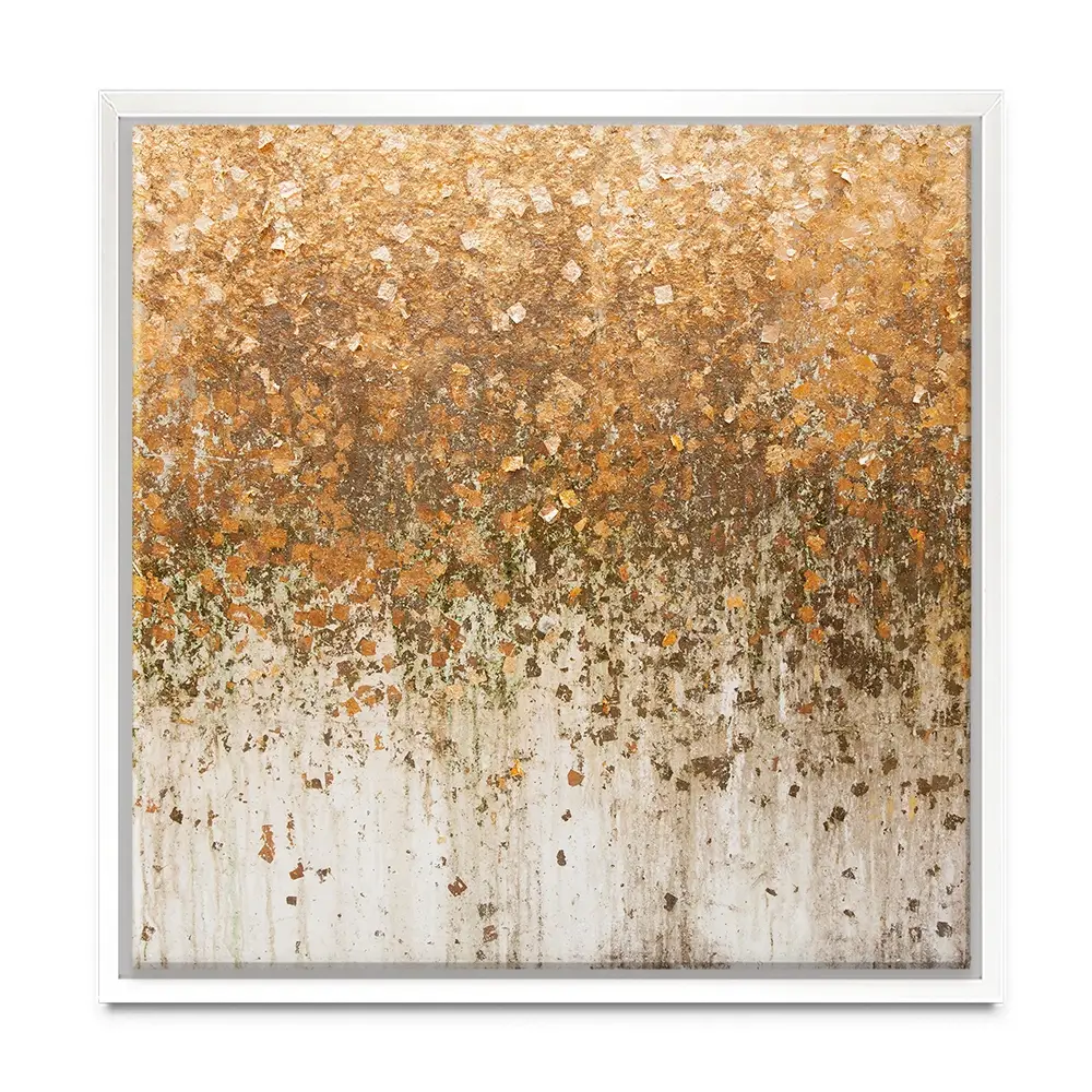 Golden Leaf Wall Square Canvas Print Golden Leaf Wall Square Canvas Print wall art product WIN12_ET / Shutterstock