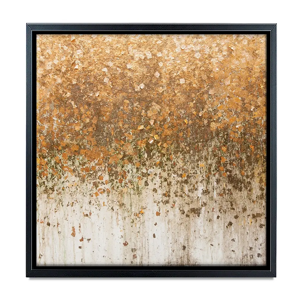 Golden Leaf Wall Square Canvas Print Golden Leaf Wall Square Canvas Print wall art product WIN12_ET / Shutterstock