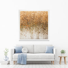 Golden Leaf Wall Square Canvas Print wall art product WIN12_ET / Shutterstock