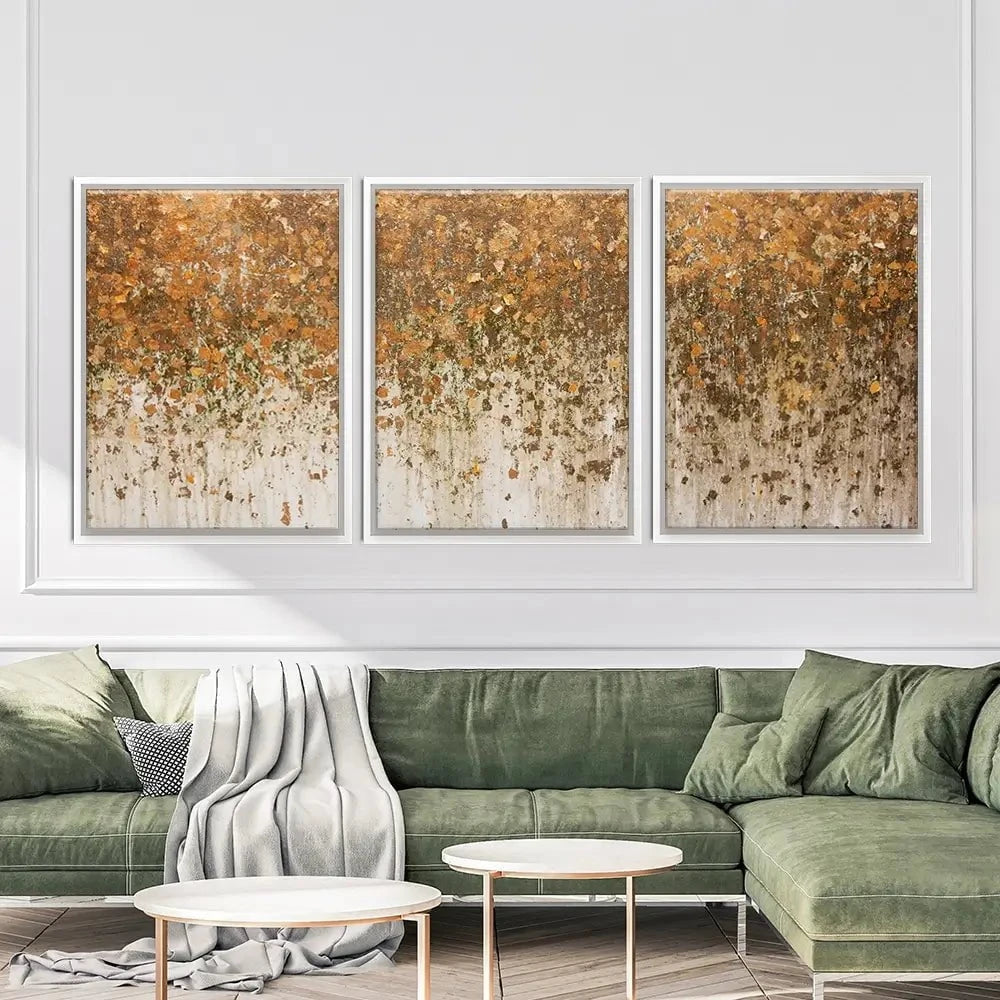 Golden Leaf Wall Trio Canvas Print Golden Leaf Wall Trio Canvas Print wall art product WIN12_ET / Shutterstock