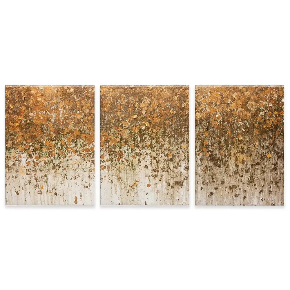 Golden Leaf Wall Trio Canvas Print Golden Leaf Wall Trio Canvas Print wall art product WIN12_ET / Shutterstock