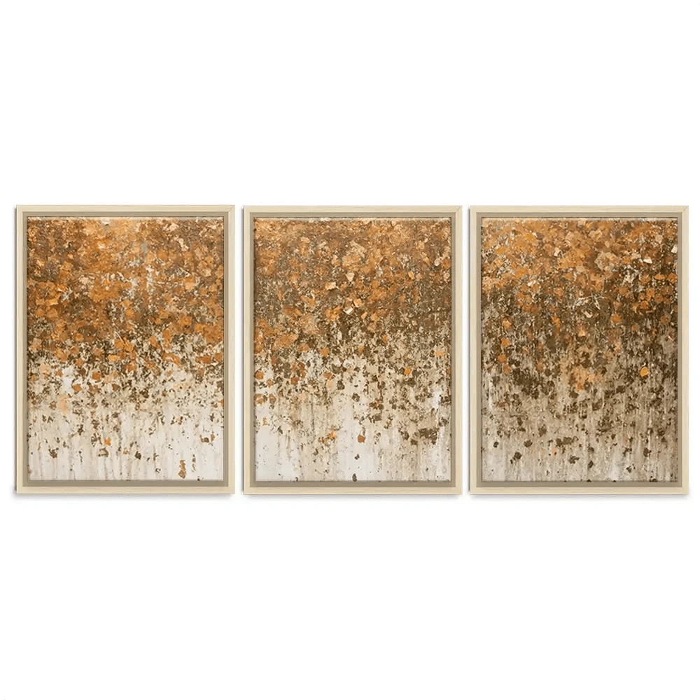 Golden Leaf Wall Trio Canvas Print Golden Leaf Wall Trio Canvas Print wall art product WIN12_ET / Shutterstock