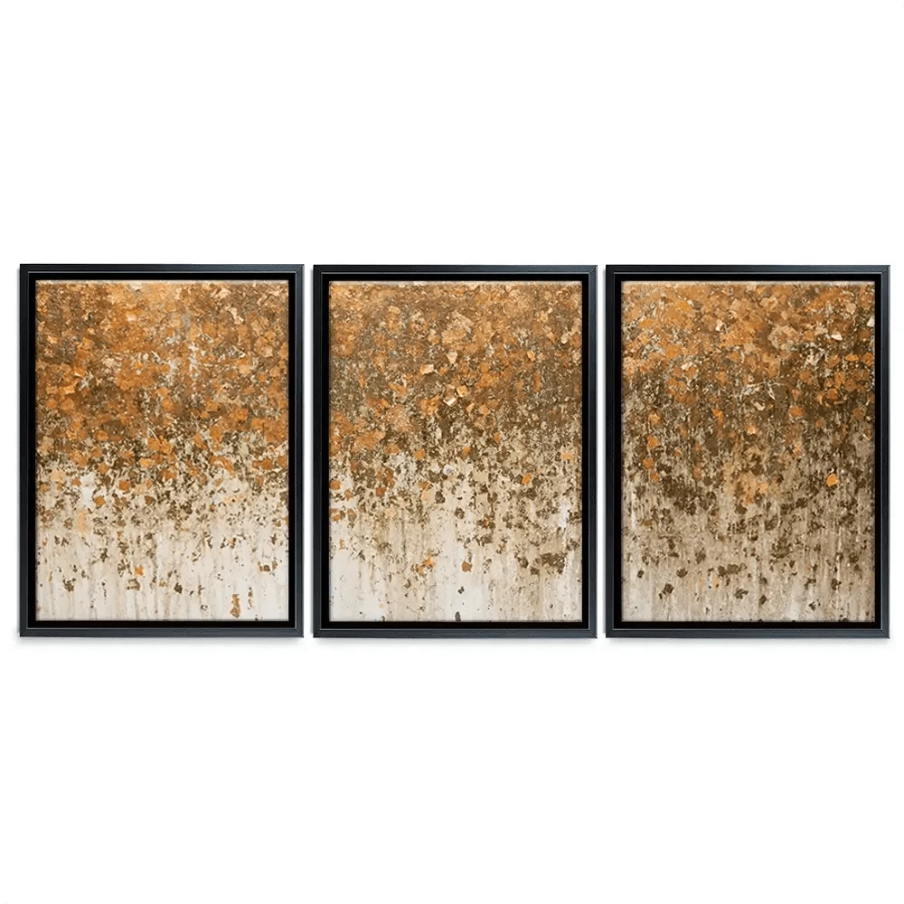 Golden Leaf Wall Trio Canvas Print Golden Leaf Wall Trio Canvas Print wall art product WIN12_ET / Shutterstock