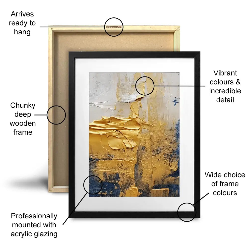 Golden Navy Framed Art Print Trio Golden Navy Framed Art Print Trio wall art product Damondd / Shutterstock