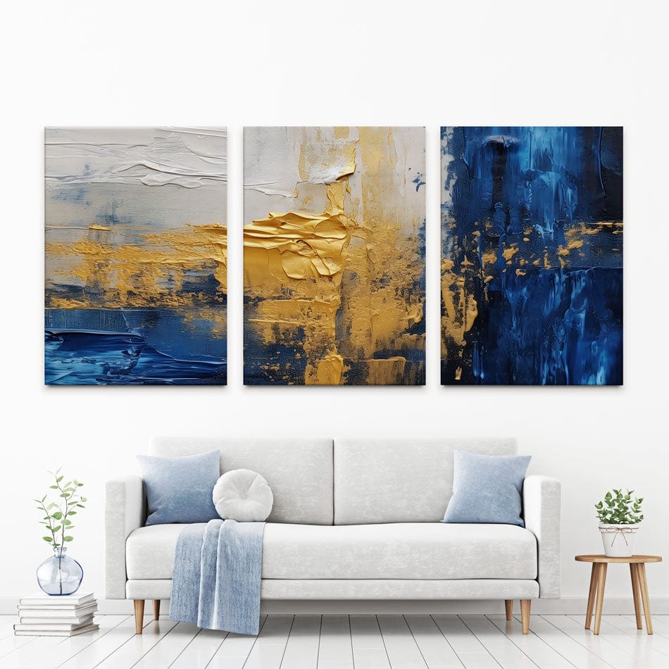 Golden Navy Trio Canvas Print wall art product Damondd / Shutterstock