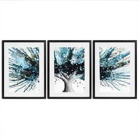 Golden Night Tree Framed Art Print Trio Golden Night Tree Framed Art Print Trio wall art product Ashvin Harrison