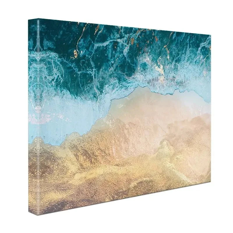Golden Ocean Beach Canvas Print Golden Ocean Beach Canvas Print wall art product Sarah Manovski