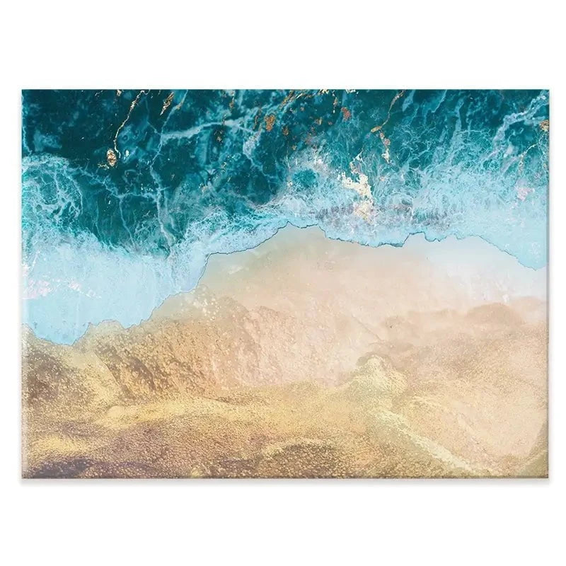 Golden Ocean Beach Canvas Print Golden Ocean Beach Canvas Print wall art product Sarah Manovski