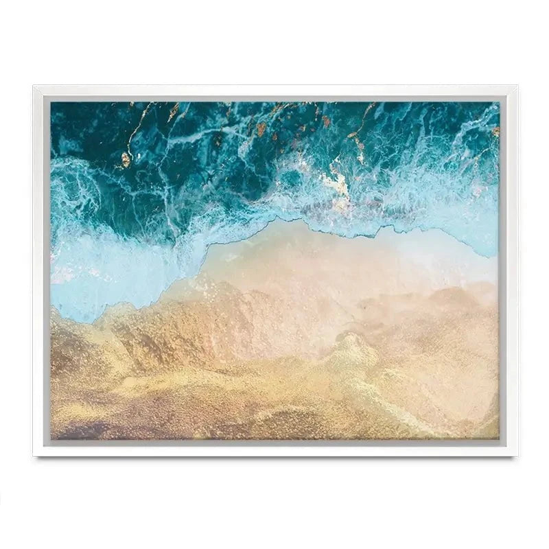 Golden Ocean Beach Canvas Print Golden Ocean Beach Canvas Print wall art product Sarah Manovski