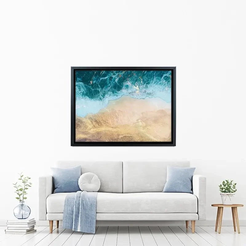 Golden Ocean Beach Canvas Print Golden Ocean Beach Canvas Print wall art product Sarah Manovski