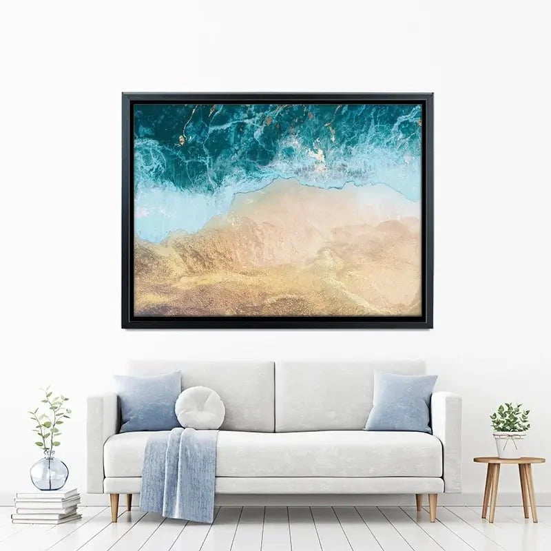Golden Ocean Beach Canvas Print Golden Ocean Beach Canvas Print wall art product Sarah Manovski