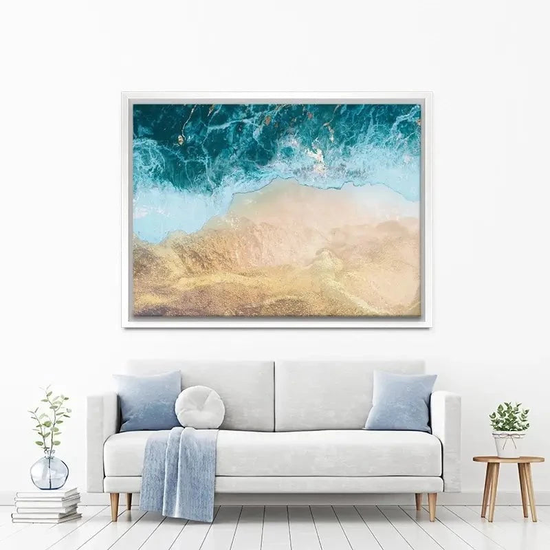 Golden Ocean Beach Canvas Print Golden Ocean Beach Canvas Print wall art product Sarah Manovski