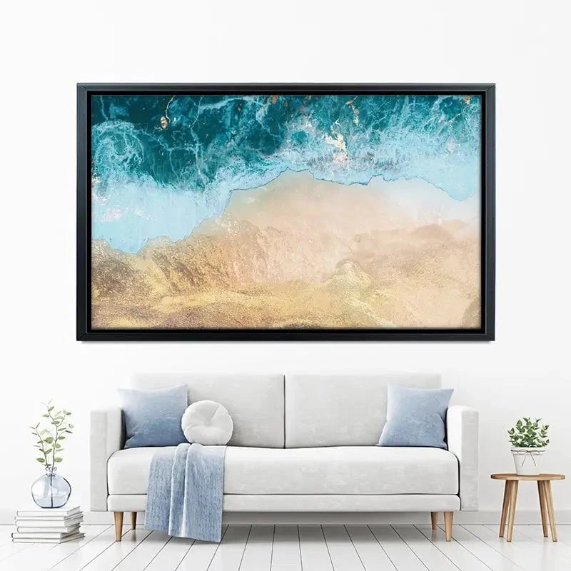 Golden Ocean Beach Canvas Print Golden Ocean Beach Canvas Print wall art product Sarah Manovski