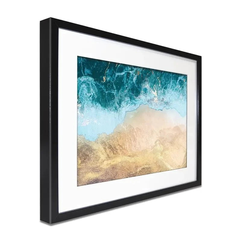 Golden Ocean Beach Framed Art Print Golden Ocean Beach Framed Art Print wall art product Sarah Manovski