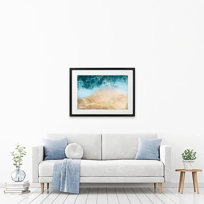 Golden Ocean Beach Framed Art Print Golden Ocean Beach Framed Art Print wall art product Sarah Manovski