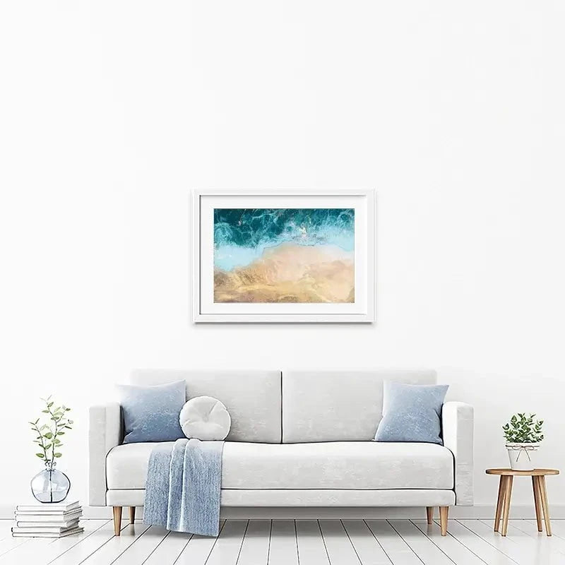 Golden Ocean Beach Framed Art Print Golden Ocean Beach Framed Art Print wall art product Sarah Manovski