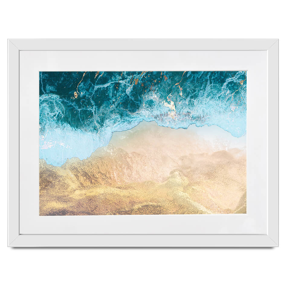 Golden Ocean Beach Framed Art Print Golden Ocean Beach Framed Art Print wall art product Sarah Manovski