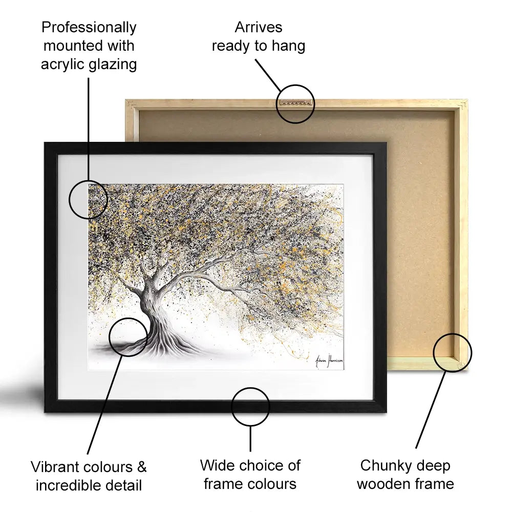 Golden Onyx Tree Framed Art Print Golden Onyx Tree Framed Art Print wall art product Ashvin Harrison