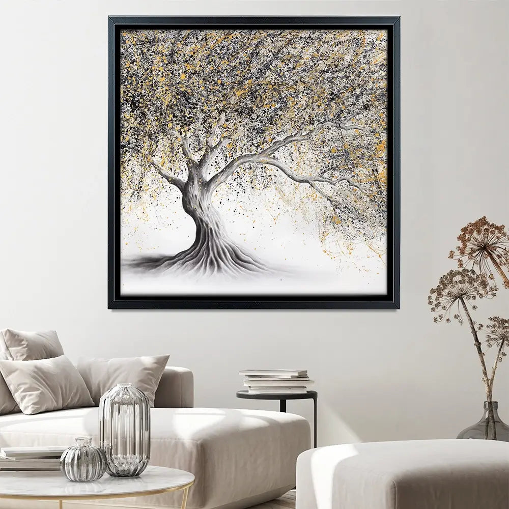 Golden Onyx Tree Square Canvas Print Golden Onyx Tree Square Canvas Print wall art product Ashvin Harrison
