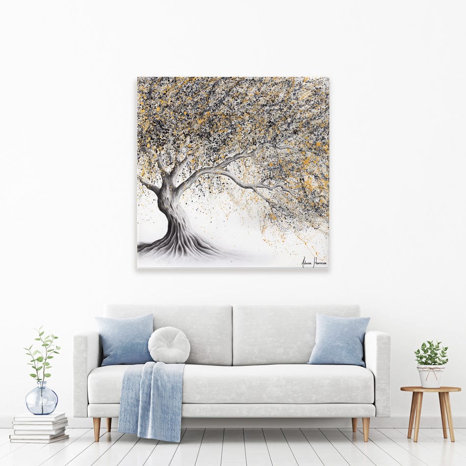 Golden Onyx Tree Square Canvas Print wall art product Ashvin Harrison