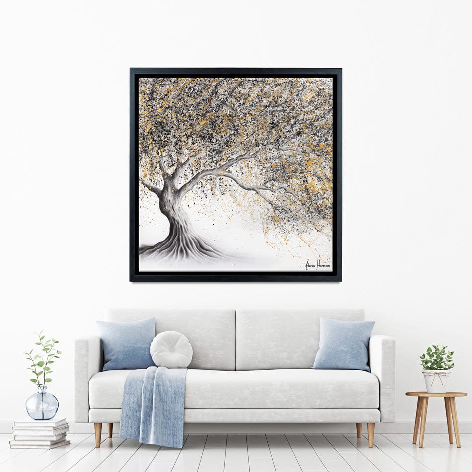 Golden Onyx Tree Square Canvas Print wall art product Ashvin Harrison