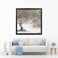 Golden Onyx Tree Square Canvas Print wall art product Ashvin Harrison