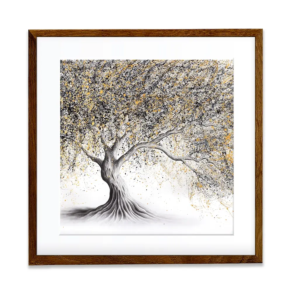 Golden Onyx Tree Square Framed Art Print Golden Onyx Tree Square Framed Art Print wall art product Ashvin Harrison