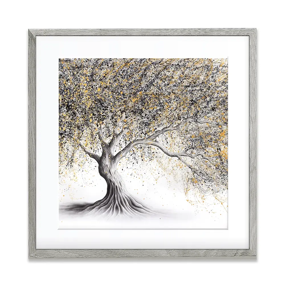 Golden Onyx Tree Square Framed Art Print Golden Onyx Tree Square Framed Art Print wall art product Ashvin Harrison