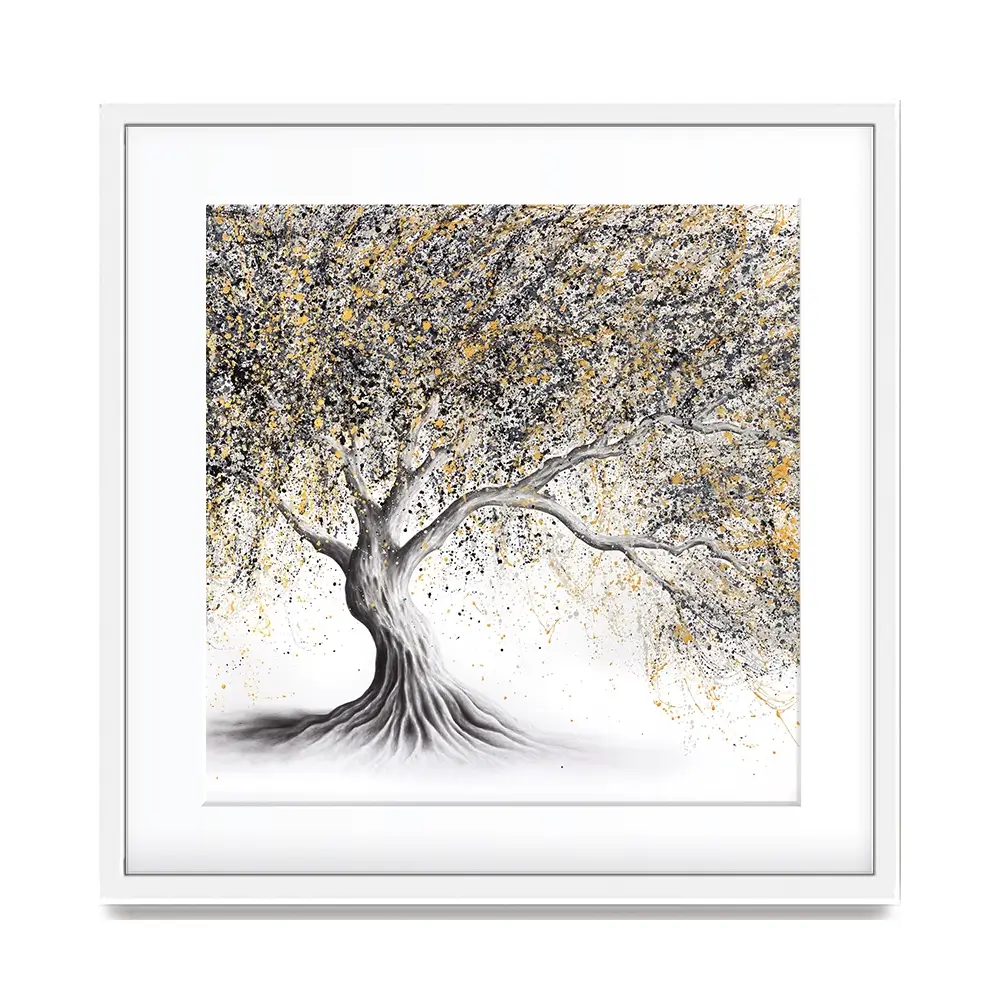 Golden Onyx Tree Square Framed Art Print Golden Onyx Tree Square Framed Art Print wall art product Ashvin Harrison