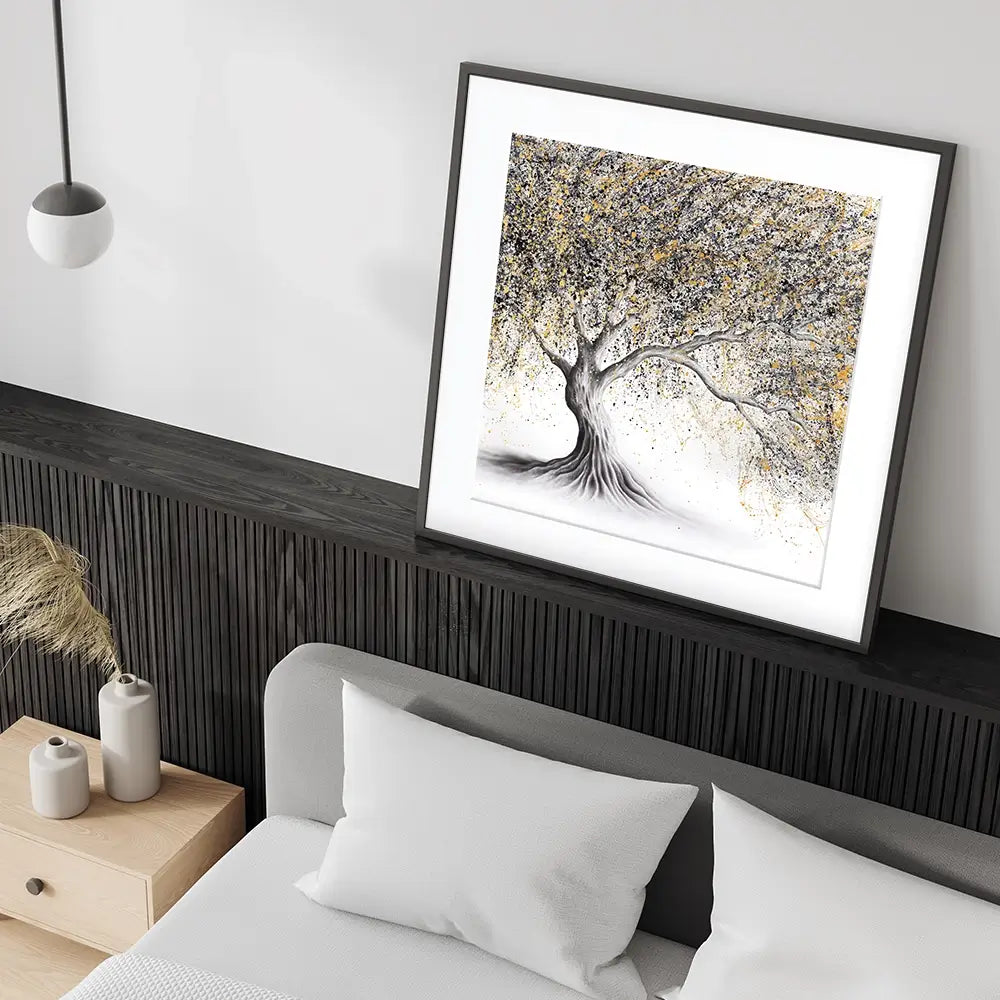 Golden Onyx Tree Square Framed Art Print Golden Onyx Tree Square Framed Art Print wall art product Ashvin Harrison