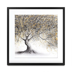 Golden Onyx Tree Square Framed Art Print Golden Onyx Tree Square Framed Art Print wall art product Ashvin Harrison