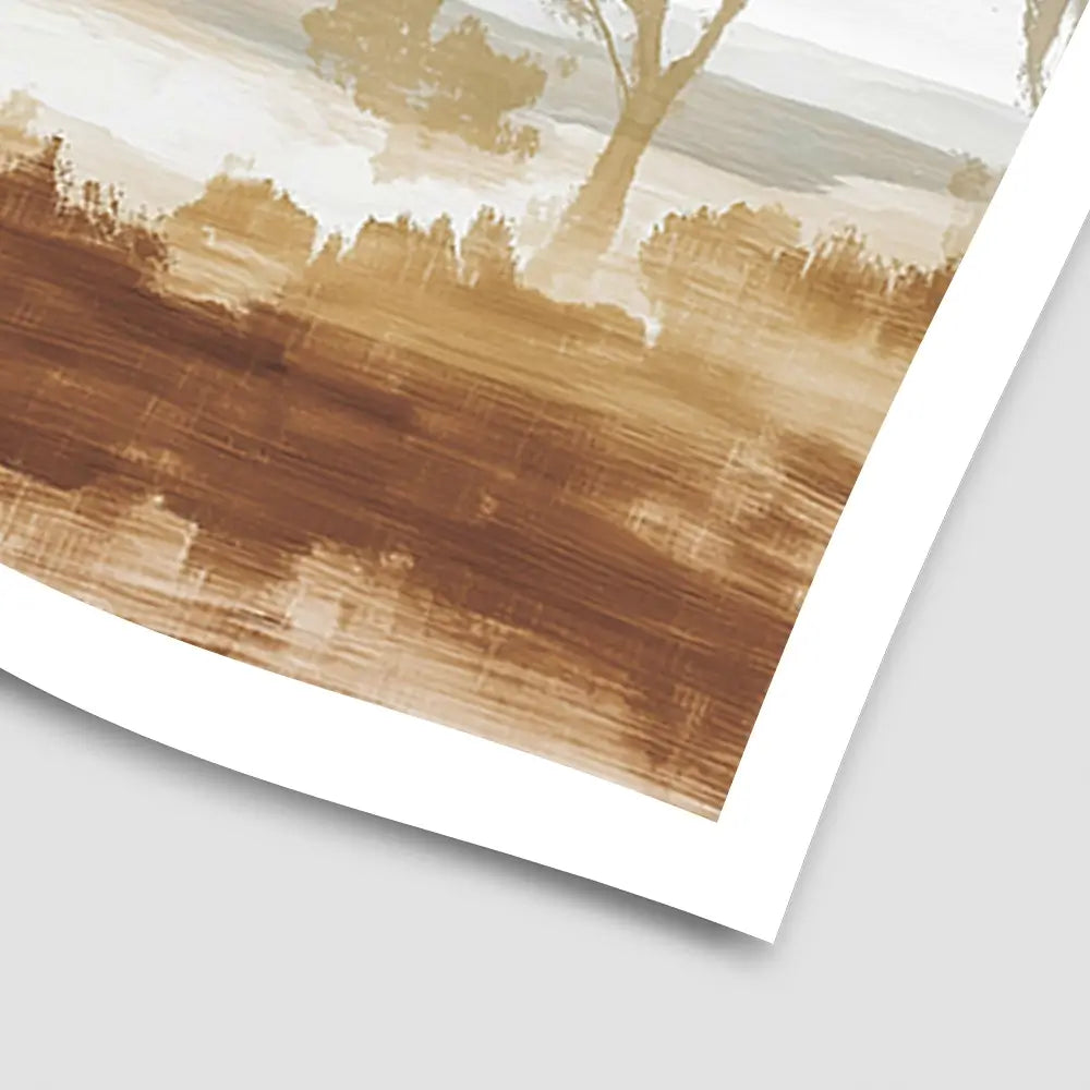 Golden Savanna Trees Art Print Golden Savanna Trees Art Print wall art product Chromatic Storm Studio