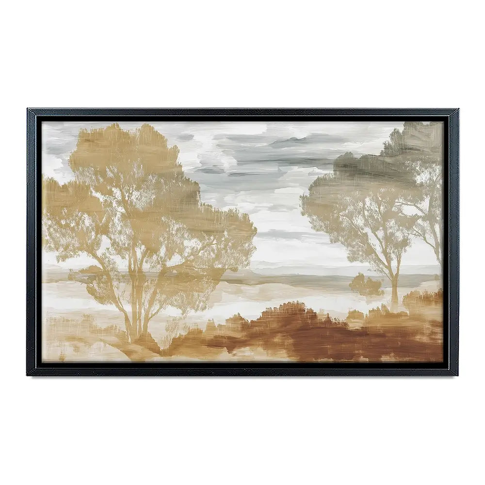 Golden Savanna Trees Canvas Print Golden Savanna Trees Canvas Print wall art product Chromatic Storm Studio