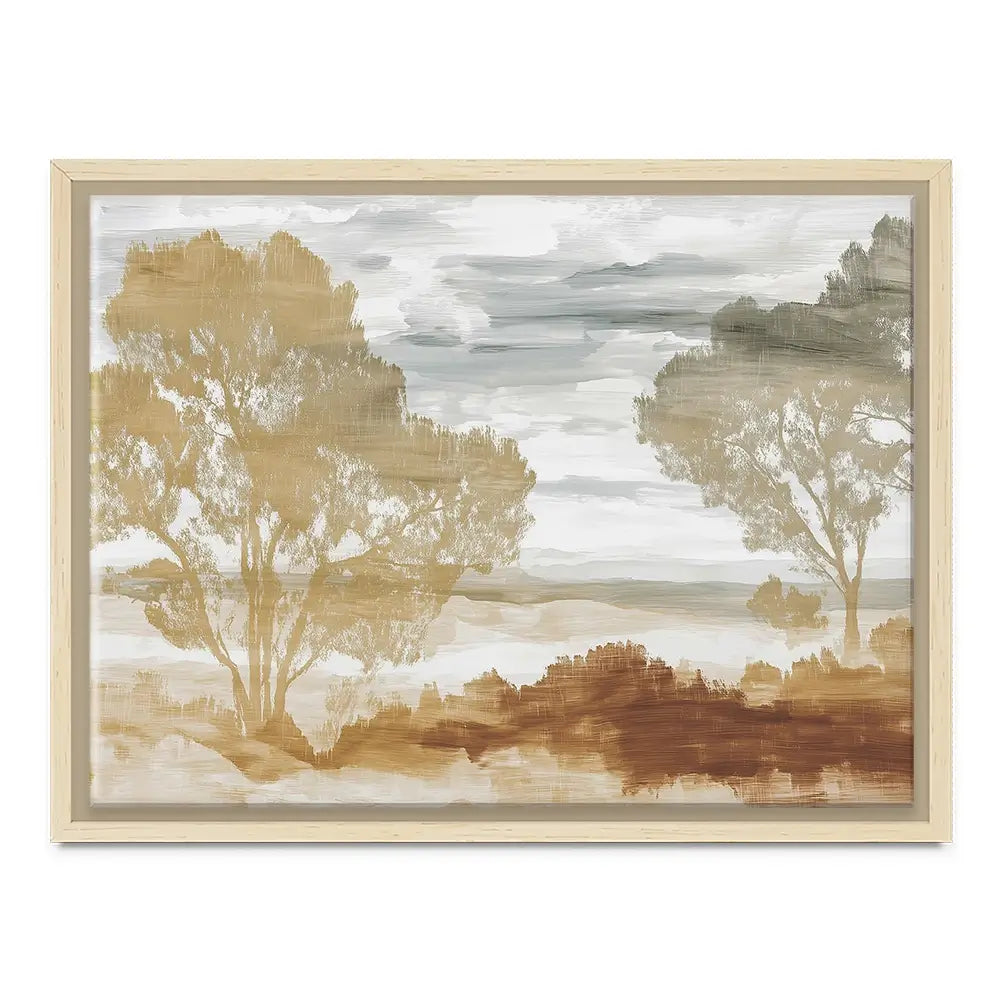 Golden Savanna Trees Canvas Print Golden Savanna Trees Canvas Print wall art product Chromatic Storm Studio