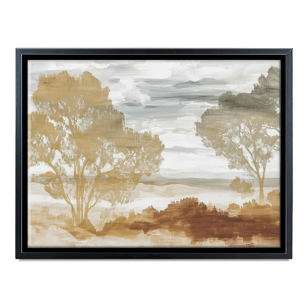 Golden Savanna Trees Canvas Print Golden Savanna Trees Canvas Print wall art product Chromatic Storm Studio