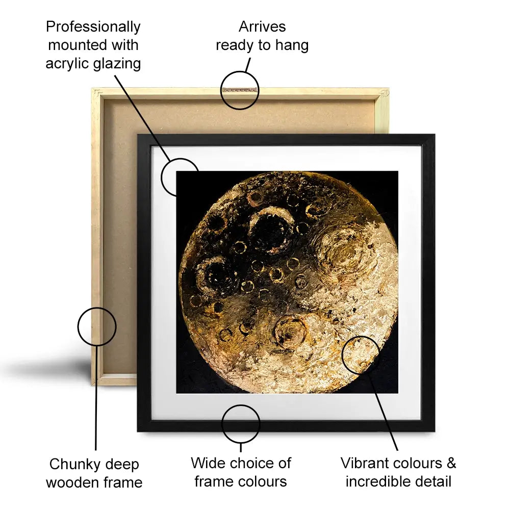 Golden Silence Square Framed Art Print Golden Silence Square Framed Art Print wall art product Osnat Tzadok
