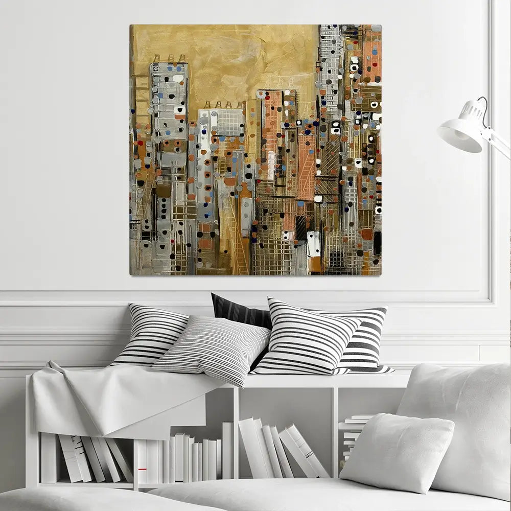 Golden Sky Square Canvas Print Golden Sky Square Canvas Print wall art product Art Print Shop