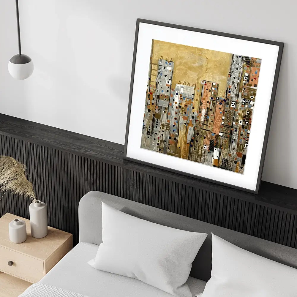 Golden Sky Square Framed Art Print Golden Sky Square Framed Art Print wall art product Art Print Shop