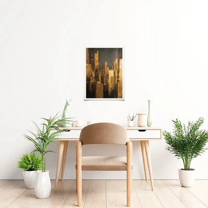 Golden Skyscrapers Art Print Golden Skyscrapers Art Print wall art product Tanya Ocean