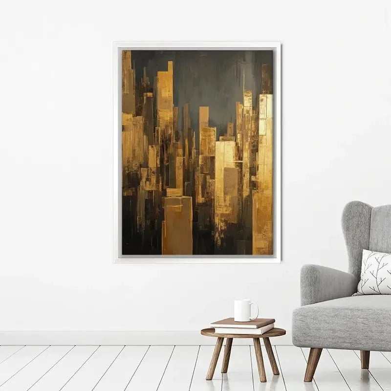 Golden Skyscrapers Canvas Print Golden Skyscrapers Canvas Print wall art product Tanya Ocean